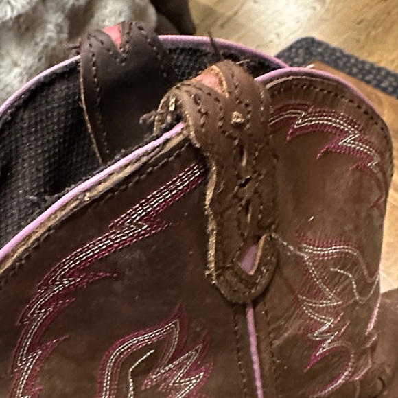 Justin Boots - Women Brown and Pink Western - Size 7B (Fits like a women’s 7) - Picture 7 of 7